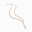 Tip-Top Link Gold Long Necklace Rose Gold Diamond