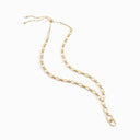 Tip-Top Link Gold Long Necklace Yellow Gold Diamond