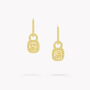 Icon 8 Cushion Yellow Diamond Earrings Yellow Gold