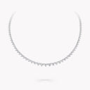 Heart Shape Diamond Graduated Line Necklace | RGN841
