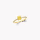 Radiant Yellow Diamond Ring Yellow Gold