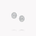 Oval Diamond Stud Earrings in White Gold | RGE1349