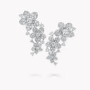 Wild Flower Diamond Ear Climber Earrings in White Gold | RGE1736