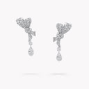 Tilda's Bow Diamond Drop Earrings White Gold