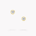 Signature Faceted Diamond Stud Earrings Yellow Gold