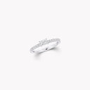 Foufou Horizontal Emerald Cut Diamond Ring White Gold
