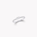 Foufou Horizontal Oval Diamond Ring White Gold