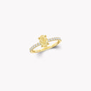 Foufou Oval Yellow Diamond Ring Yellow Gold