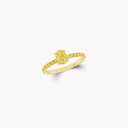 Foufou Pear Yellow Diamond Ring Yellow Gold