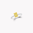 Foufou Emerald Yellow Diamond Ring White Gold and Yellow Gold | RGR1202