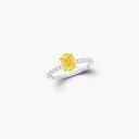 Oval Yellow Diamond Ring in White and Yellow Gold | RGR1204