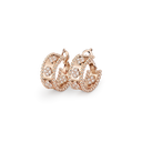 Perlée Clovers Hoop Earrings with Diamonds
