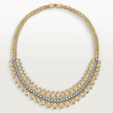 Belle Vante Grain de Café Necklace Yellow White Gold Diamonds