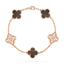 Belle Vante Bracelet 5 Motifs Diamond Mother-Of-Pearl 18K Rose Gold
