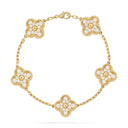 Belle Vante Bracelet 5 Motifs Full Diamonds 18K Yellow Gold
