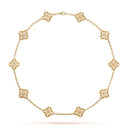 Belle Vante Necklace 10 Motifs Full Diamonds 18K Yellow Gold