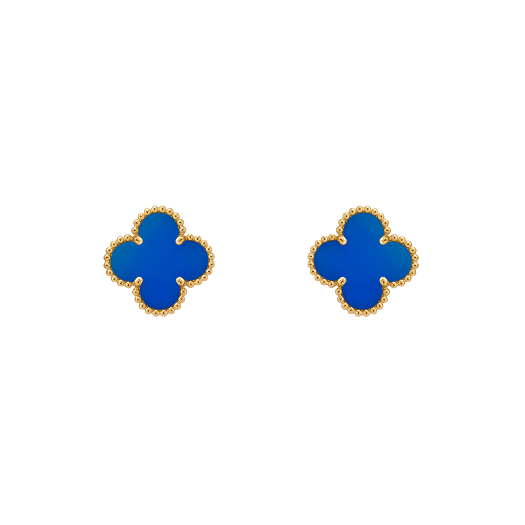 Belle Vante Earrings Agate 18K Yellow Gold
