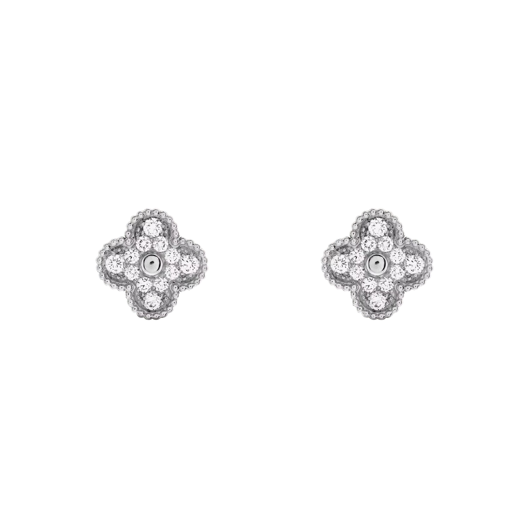 Belle Vante Earrings Full Diamonds 18K White Gold