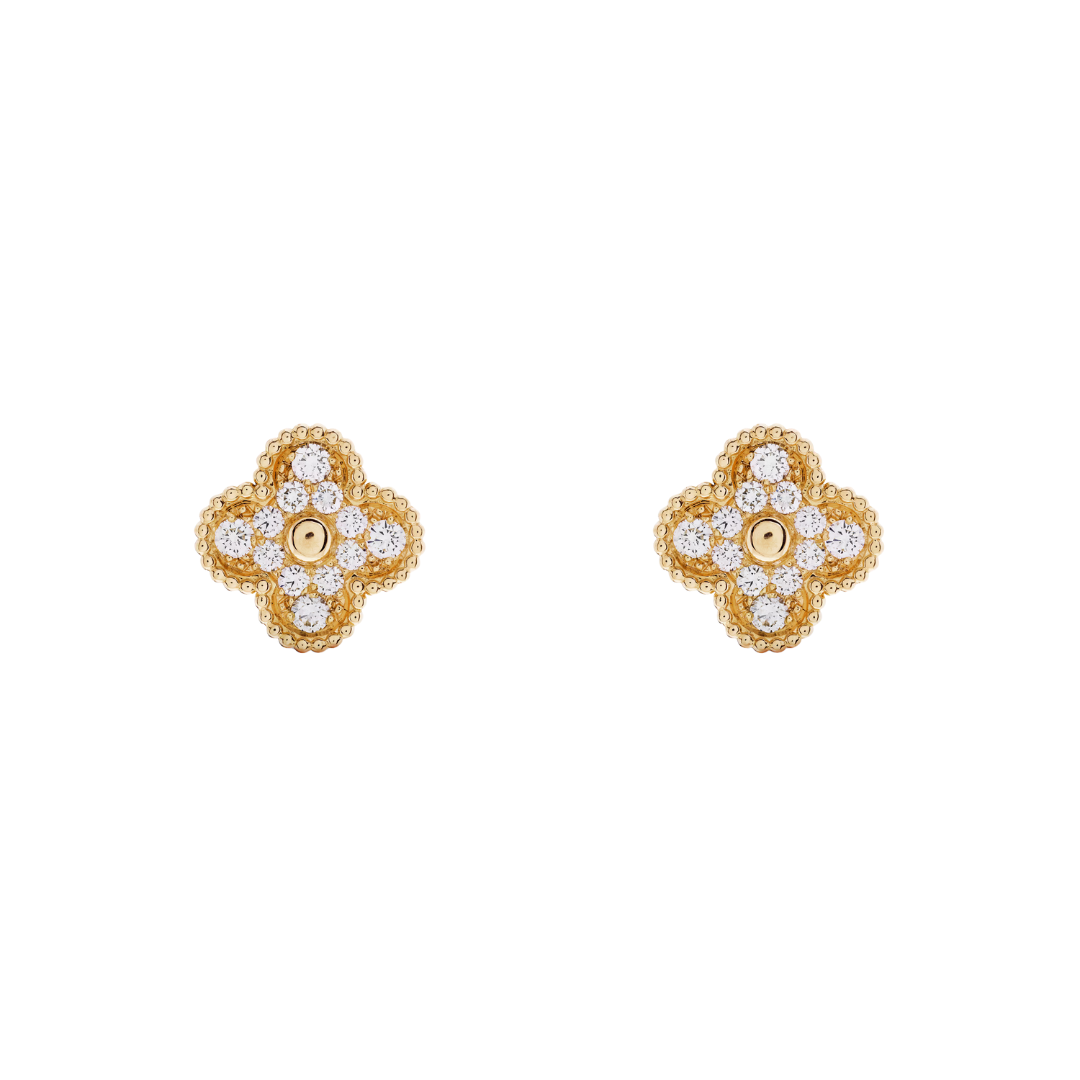 Belle Vante Earrings Full Diamonds 18K Rose Gold