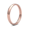 WCT18R3() | 18ct Rose Gold Standard Weight Court Profile Finish Wedding Ring