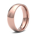 WCT18R6() | 18ct Rose Gold Standard Weight Court Profile Finish Wedding Ring