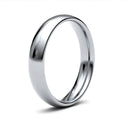 WCT18W4() | 18ct White Gold Standard Weight Court Profile Finish Wedding Ring