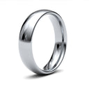 WCT18W5() | 18ct White Gold Standard Weight Court Profile Finish Wedding Ring