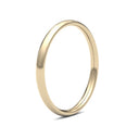 18ct Yellow Gold Standard Weight Court Profile Mirror Finish Wedding Ring