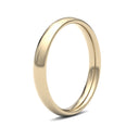 WCT18Y3() | 18ct Yellow Gold Standard Weight Court Profile Finish Wedding Ring