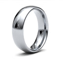 9ct White Gold Standard Weight Court Profile Mirror Finish Wedding Ring