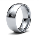9ct White Gold Standard Weight Court Profile Mirror Finish Wedding Ring