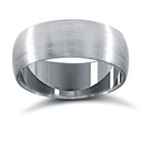 Platinum Standard Weight Court Profile Satin Wedding Ring