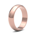 WDS18R5() | 18ct Rose Gold Standard Weight D-Shape Profile Finish Wedding Ring