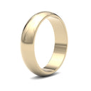 WDS18Y5() | 18ct Yellow Gold Standard Weight D-Shape Profile Finish Wedding Ring