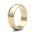 WDS18Y6() | 18ct Yellow Gold Standard Weight D-Shape Profile Finish Wedding Ring