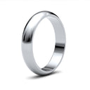 WDS9W4() | 9ct White Gold Standard Weight D-Shape Profile Finish Wedding Ring