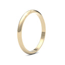 9ct Yellow Gold Standard Weight D-Shape Profile Mirror Finish Wedding Ring