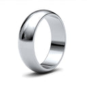 WDSPL6() | Platinum Standard Weight D-Shape Profile Finish Wedding Ring