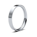 WFC18W3() | 18ct White Gold Standard Weight Flat Court Profile Finish Wedding Ring