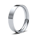 WFC18W4() | 18ct White Gold Standard Weight Flat Court Profile Finish Wedding Ring