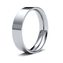 WFC18W5() | 18ct White Gold Standard Weight Flat Court Profile Finish Wedding Ring