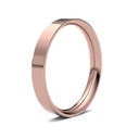WFC9R3() | 9ct Rose Gold Standard Weight Flat Court Profile Finish Wedding Ring