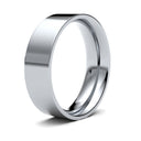WFCPD6() | Palladium Standard Weight Flat Court Profile Finish Wedding Ring