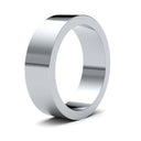 18ct White Gold Standard Weight Flat Profile Mirror Finish Wedding Ring