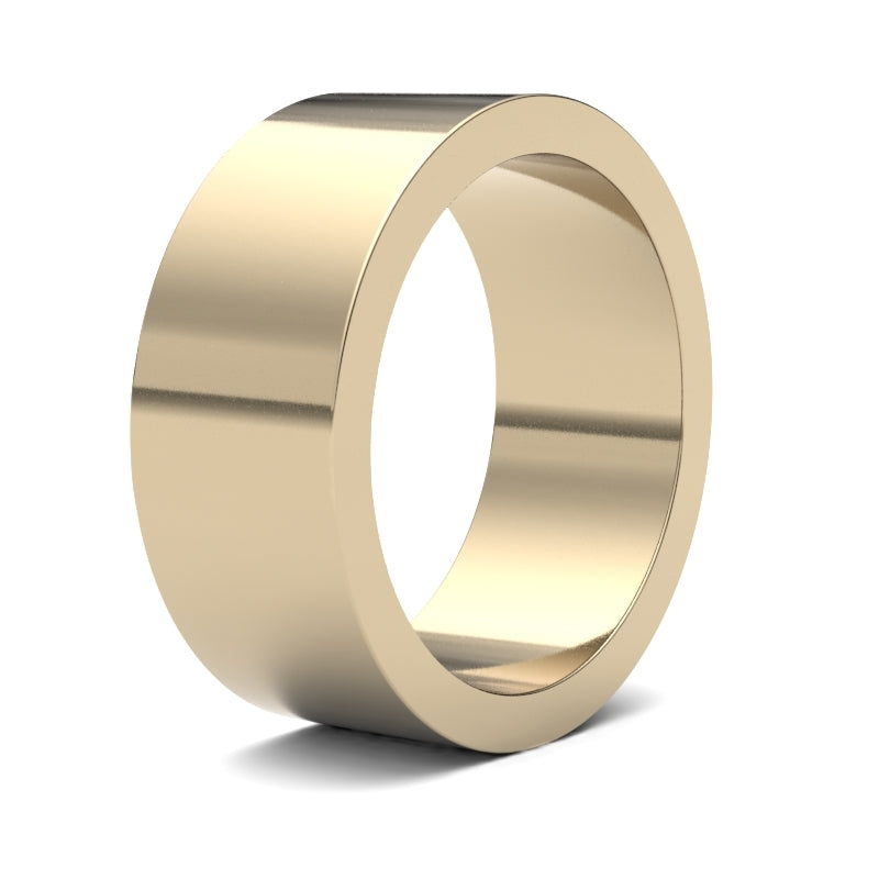 18ct Yellow Gold Standard Weight Flat Profile Mirror Finish Wedding Ring