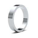 9ct White Gold Standard Weight Flat Profile Mirror Finish Wedding Ring