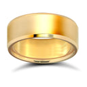 9ct Yellow Gold Standard Weight Flat Profile Bevelled Edge Wedding Ring