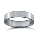 Platinum Standard Weight Flat Profile Satin Wedding Ring