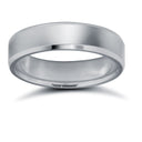 Platinum Standard Weight Flat Profile Bevelled Edge Wedding Ring