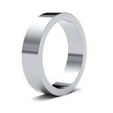 Platinum Standard Weight Flat Profile Mirror Finish Wedding Ring